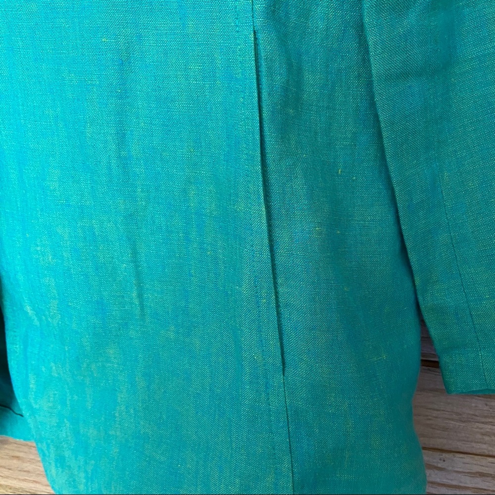 Vintage Escada 100% linen green blazer - Picture 4 of 8